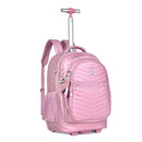 Kit Mochila de Carrinho Mala Bolsa Lancheira Térmica Duas Alças Estojo Box Rosa Femino Escolar Lanchinho Rebecca Bonbon Clio Megalomania