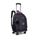 Kit Mochila Carrinho Rebecca Bonbon Preto Lancheira Térmica Estojo Box Juvenil Escolar Meninas Feminino Clio Megalomania