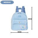 Mochila De Costas Stitch Disney Peluciado Infantil Escolar Menina Volta As Aulas Azul Resistente