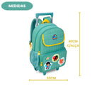 Mochila Carrinho 3 Palavrinhas Rodinhas Infantil Menino Escolar Volta as Aulas Espaçosa Youtube Viagem