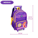Mochila de Carrinho Infantil 3 Palavrinhas Rodinhas Menina Música Volta as Aulas Youtube Viagem