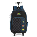 Kit Mochila De Costas e Lancheira Térmica Super Mario Bros Nintendo Games Azul Infantil Escolar Volta As Aulas Estudos