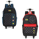 Mochila De Carrinho Super Mario Bros Nintendo Games Infantil Escolar Rodinhas Volta As Aulas Passeio Viagem