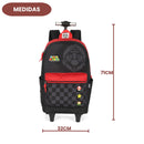Mochila De Carrinho Super Mario Bros Nintendo Games Infantil Escolar Rodinhas Volta As Aulas Passeio Viagem