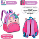Mochila De Costas Unicornio Grande Espaçosa Infantil Escolar Meninas Feminina