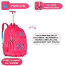 Mochila Carrinho Juvenil Rebecca Bonbon Feminino Escolar Youtuber Volta as Aulas Passeio Viagem Clio