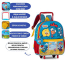 Kit Lancheira Térmica e Mochila de carrinho Galinha Pintadinha Volta Aulas Passeio Viagem Criança