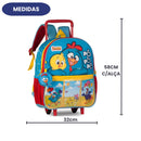 Kit Lancheira Térmica e Mochila de carrinho Galinha Pintadinha Volta Aulas Passeio Viagem Criança