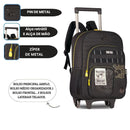 Kit Mochila de Carrinho e Estojo Box 100 Pens 36 Elástico Volta as Aulas Escolar Anime Juvenil