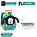 Mochila de Carrinho Infantil Pateta Tsum Tsum Rodinhas Disney Menino Escolar Volta as Aulas