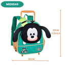 Mochila de Carrinho Infantil Pateta Tsum Tsum Rodinhas Disney Menino Escolar Volta as Aulas