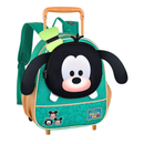 Mochila de Carrinho Infantil Pateta Tsum Tsum Rodinhas Disney Menino Escolar Volta as Aulas
