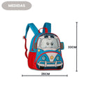 Mochila de Costas Mala Bolsa Azul Vermelho Infantil Masculino Escolar Clio