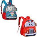 Mochila de Costas Mala Bolsa Azul Vermelho Infantil Masculino Escolar Clio