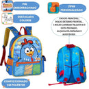 Mochila de Costas Galinha Pintadinha Mala Bolsa Escolar Infantil Clio