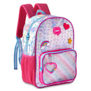 Mochila de Costas Holográfica Mala Bolsa Duas Alças Juvenil Meninas Escolar Clio