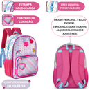 Mochila de Costas Holográfica Mala Bolsa Duas Alças Juvenil Meninas Escolar Clio
