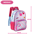 Mochila de Costas Holográfica Mala Bolsa Duas Alças Juvenil Meninas Escolar Clio