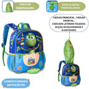 Mochila De Costas Dinossauro Meninos Masculina Infantil Escolar Fofa Espaçosa Grande