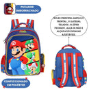 Mochila De Costas Super Mario Bros Escolar Gamer Infantil Volta As Aulas Viagem Passeio Nintendo
