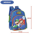 Mochila De Costas Super Mario Bros Luigi Nintendo Infantil Escolar Volta As Aulas Estudos Passeio Viagem
