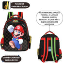 Mochila De Costas Super Mario Bros Escolar Gamer Infantil Volta As Aulas Viagem Passeio Nintendo