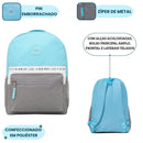 Mochila de Costas Simples Unissex Juvenil Faculdade Escolar Básica Passeio Estudo Volta às Aulas Ponto Criativo