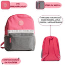 Mochila de Costas Simples Unissex Juvenil Faculdade Escolar Básica Passeio Estudo Volta às Aulas Ponto Criativo