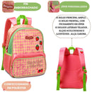 Kit Mochila De Costas e Lancheira Térmica Moranguinho Infantil Escolar Menina Volta As Aulas Clio