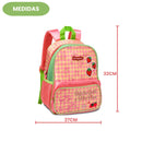 Kit Mochila De Costas e Lancheira Térmica Moranguinho Infantil Escolar Menina Volta As Aulas Clio