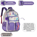 Mochila de Costas Rebecca Bonbon Holográfica Juvenil Feminino Escolar Volta as Aulas Viagem Estilosa
