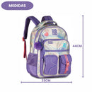 Mochila de Costas Rebecca Bonbon Holográfica Juvenil Feminino Escolar Volta as Aulas Viagem Estilosa