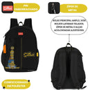 Mochila De Costas Os Simpsons Homer Bart Escolar Juvenil Preto Volta As Aulas Viagem Passeio Estudos