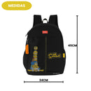Mochila De Costas Os Simpsons Homer Bart Escolar Juvenil Preto Volta As Aulas Viagem Passeio Estudos
