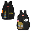 Mochila De Costas Os Simpsons Homer Bart Escolar Juvenil Preto Volta As Aulas Viagem Passeio Estudos