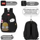 Mochila De Costas Os Simpsons Homer Bart Escolar Juvenil Preto Volta As Aulas Viagem Passeio Estudos