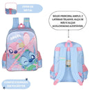 Mochila De Costas Stitch Disney Angel Roxo Azul Escolar Lilo Stitch Infantil Volta As Aulas Estudos Viagem Passeio