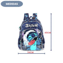 Mochila De Costas Stitch Disney Azul Preto Infantil Escolar Lilo Stitch Volta As Aulas Passeio Viagem Estudos