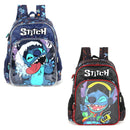 Mochila De Costas Stitch Disney Azul Preto Infantil Escolar Lilo Stitch Volta As Aulas Passeio Viagem Estudos