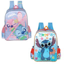 Mochila De Costas Stitch Disney Angel Roxo Azul Escolar Lilo Stitch Infantil Volta As Aulas Estudos Viagem Passeio