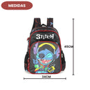 Mochila De Costas Stitch Disney Azul Preto Infantil Escolar Lilo Stitch Volta As Aulas Passeio Viagem Estudos