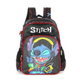 Mochila De Costas Stitch Disney Azul Preto Infantil Escolar Lilo Stitch Volta As Aulas Passeio Viagem Estudos