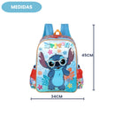 Mochila De Costas Stitch Disney Angel Roxo Azul Escolar Lilo Stitch Infantil Volta As Aulas Estudos Viagem Passeio