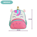 Mochila de Costas Infantil Unicórnio Rosa Animais Escolar Menina - Clio Pets