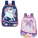 Mochila de Costas Unicórnio Up4You Escolar Azul Rosa Infantil Volta As Aulas Resistente Meninas