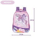 Kit Mochila De Costas E Estojo Simples Rosa UP4YOU Unicórnio Infantil Escolar Resistente Volta As Aulas
