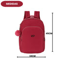 Kit Mochila De Costas E Estojo Box UP4YOU Vinho Juvenil Escolar Feminino Volta As Aulas Resistente