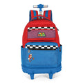 Mochila De Rodinhas Super Mario Bros Nintendo Games Azul Preto Infantil Escolar Viagem Passeio Estudos