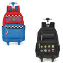 Mochila De Rodinhas Super Mario Bros Nintendo Games Azul Preto Infantil Escolar Viagem Passeio Estudos