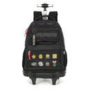 Mochila De Rodinhas Super Mario Bros Nintendo Games Azul Preto Infantil Escolar Viagem Passeio Estudos